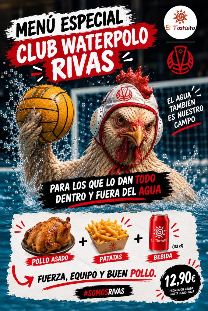 Menú especial del Club en El Tostaíto: pollo, patatas y bebida por 12,90 €